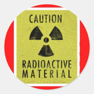 'radioactive materials' classic round sticker