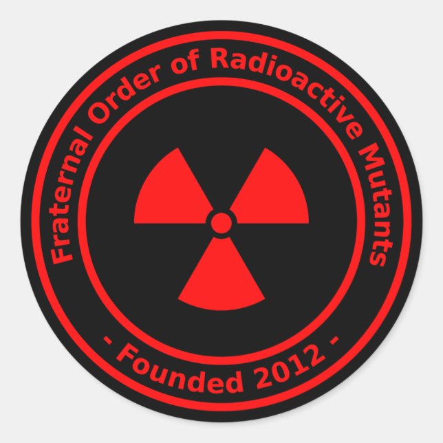 Radioactive Mutants Sticker (red) (Front)