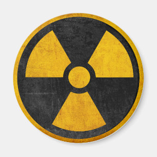 Radioactive Nuclear Reactor Yellow and Black Magnet