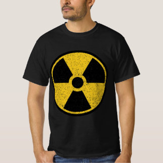 RADIOACTIVE NUCLEAR WARNING SYMBOL RADIATION SIGN  T-Shirt