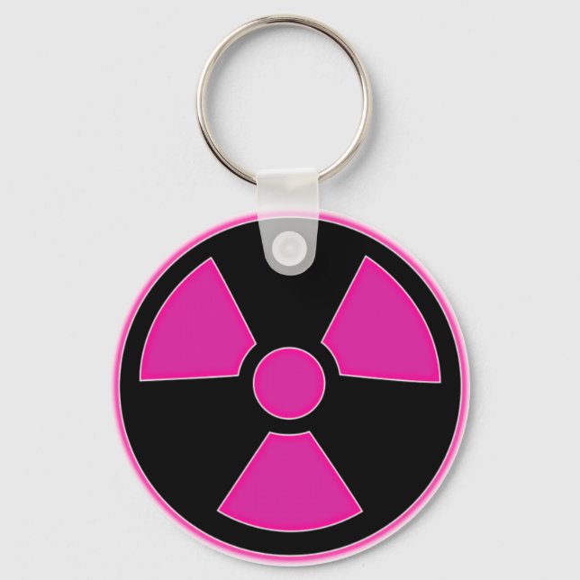 Radioactive Pink Keychain (Front)