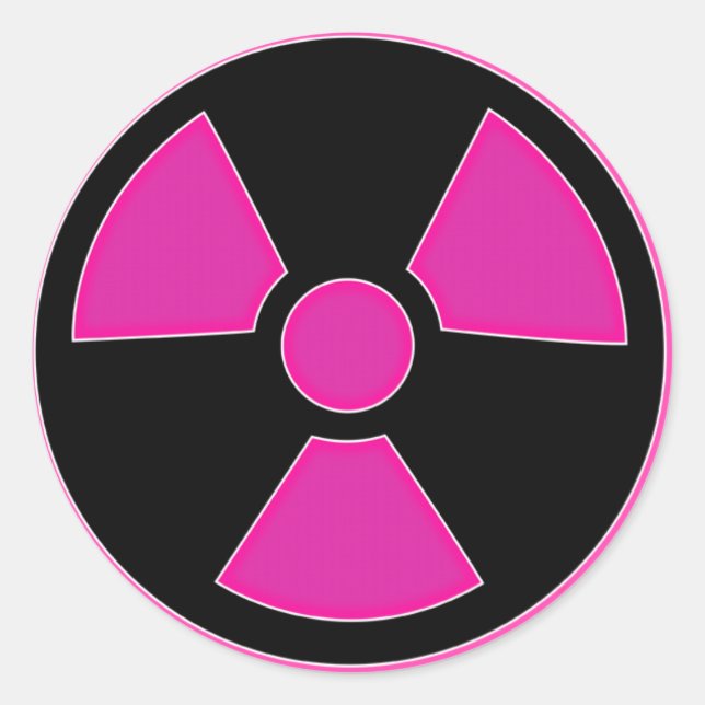 Radioactive Pink Sticker (Front)
