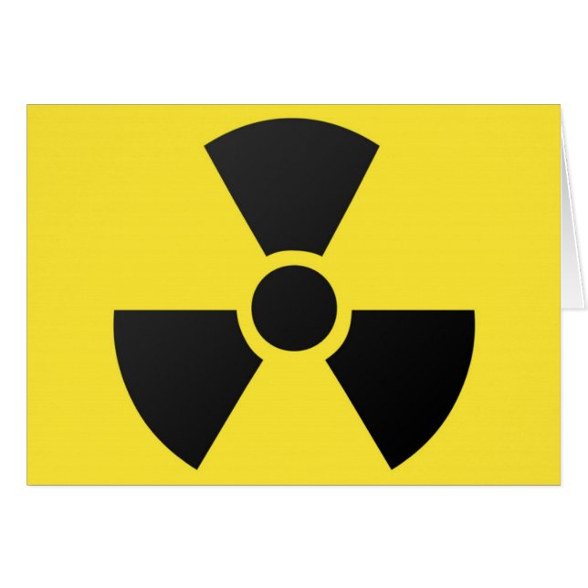 Radioactive radiation nuclear atomic symbol (Front Horizontal)