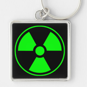 Radioactive Radiation Symbol Key Ring