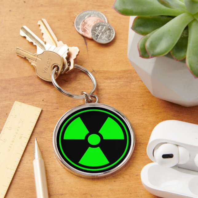 Radioactive Radiation Symbol Key Ring (Desk)
