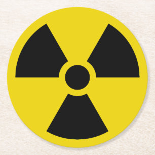 Radioactive Round Paper Coaster