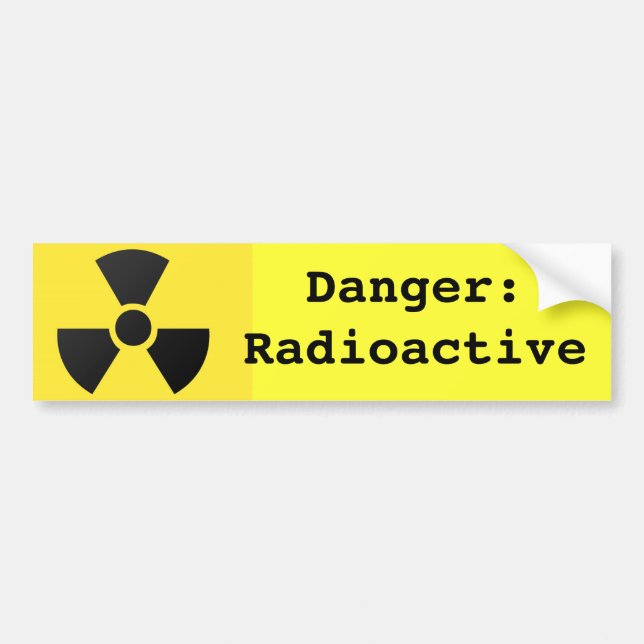 Radioactive Sign Bumper Sticker (Front)