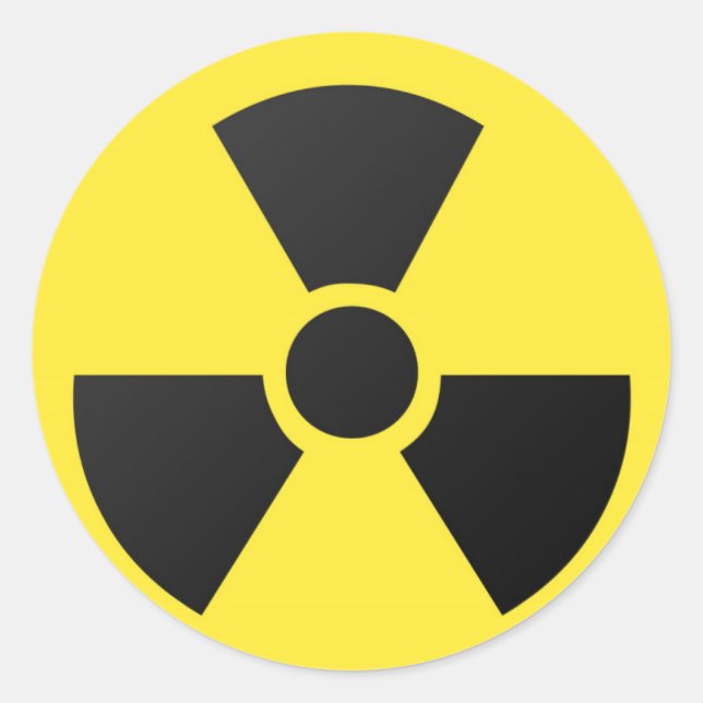Radioactive Sign Classic Round Sticker (Front)
