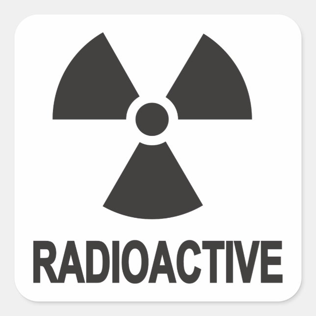 Radioactive Square Sticker (Front)