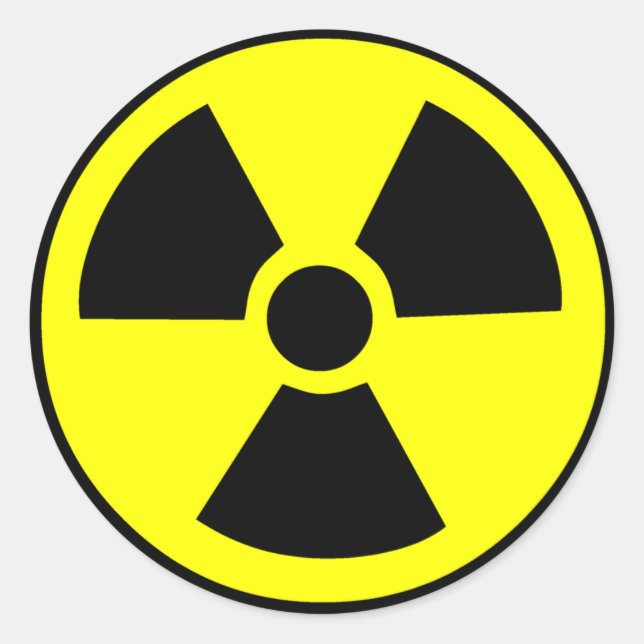 Radioactive Symbol Classic Round Sticker (Front)