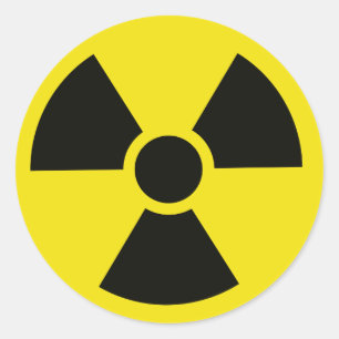 Radioactive Symbol Classic Round Sticker