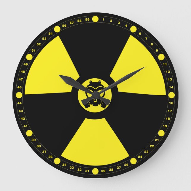 Radioactive Symbol Large Clock (Front)