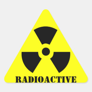 RADIOACTIVE Symbol Warning Label Halloween Props
