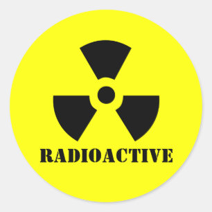 RADIOACTIVE Symbol Warning Label Halloween Props