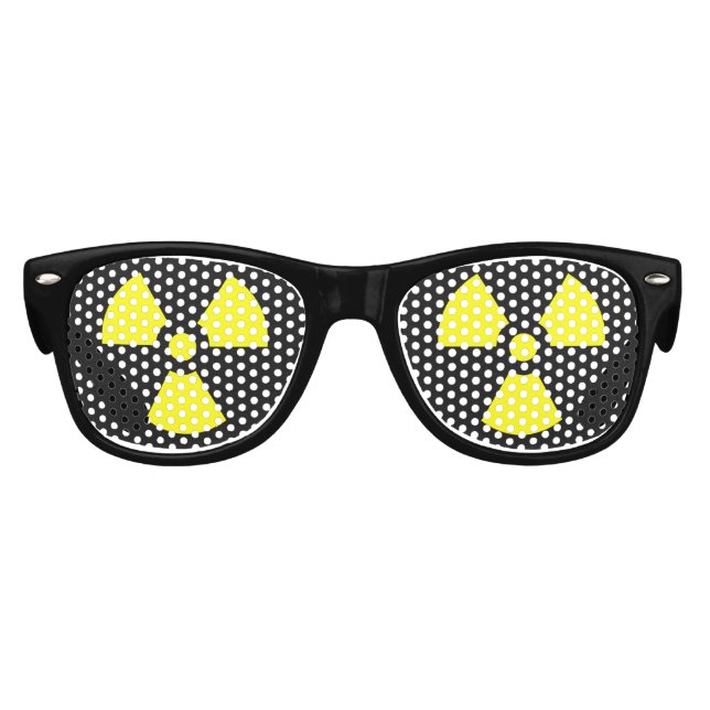 Radioactive Symbols Silly Halloween Dress Up Kids Sunglasses (Front)