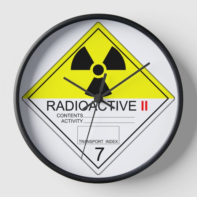 Radioactive Transport Plate Clock (Front)