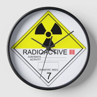 Radioactive Transport Plate Clock
