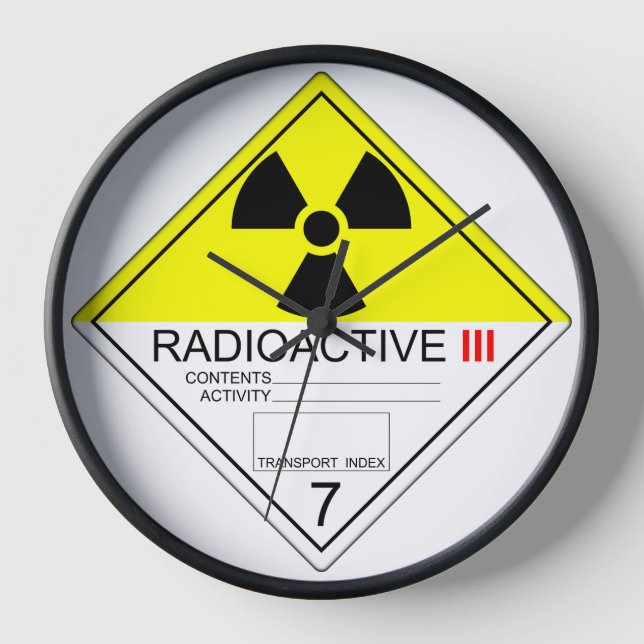 Radioactive Transport Plate Clock (Front)