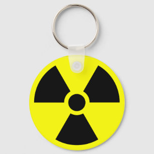 Radioactive warning keychain