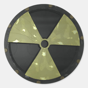 Radioactive Warning Symbol Classic Round Sticker