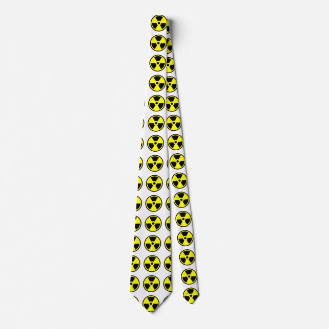 Radioactive Yellow And Black Symbol Tie (Front)