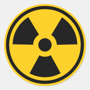 Radioactivity Warning Classic Round Sticker