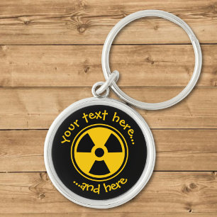 Radioactivity Warning Key Ring