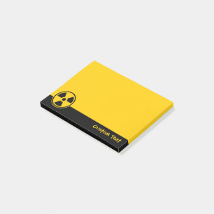 Radioactivity Warning Post-it Notes