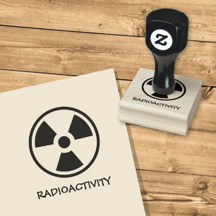 Radioactivity Warning Rubber Stamp