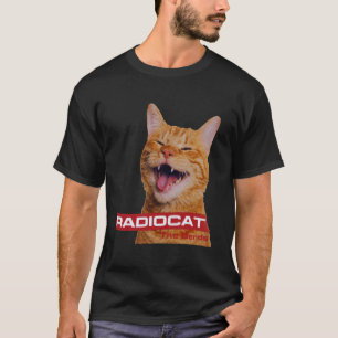Radiocat Music Retro 90s Rock Concert Funny Cat T-Shirt