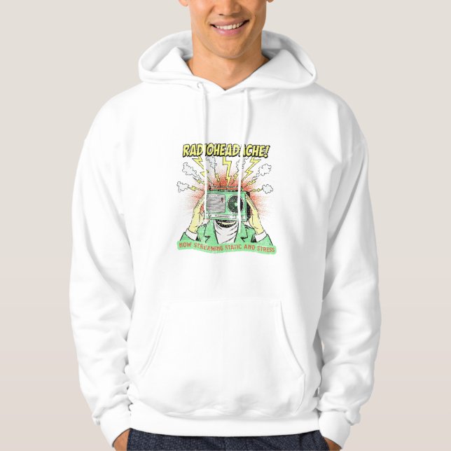 Radioheadache Vintage Retro Hoodie (Front)