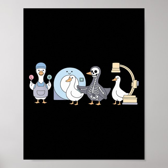 Radiologic Technologist Rad Tech Goose Minimalist  Poster (Front)