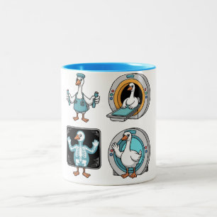 Radiologic Technologist Silly Goose , Funny X-Ray  Two-Tone Coffee Mug