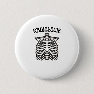 Radiologie Rib Cage Skeleton Illustration 6 Cm Round Badge