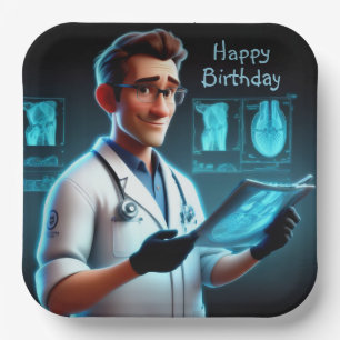 Radiologist Birthday Paper Plate