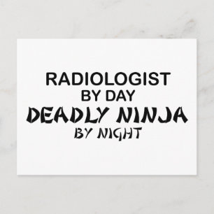 Radiologist Deadly Ninja by Night Postcard