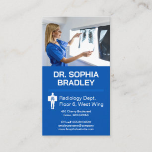 Radiologist Examining Patient X-ray Business Card