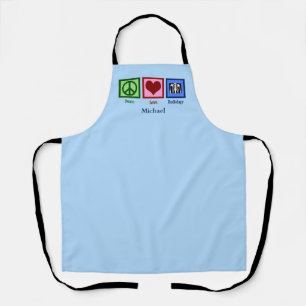 Radiologist Peace Love Radiology Tech Monogram Apron
