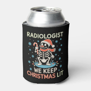 Radiologist We Keep Christmas List Snowman Skull Can Cooler