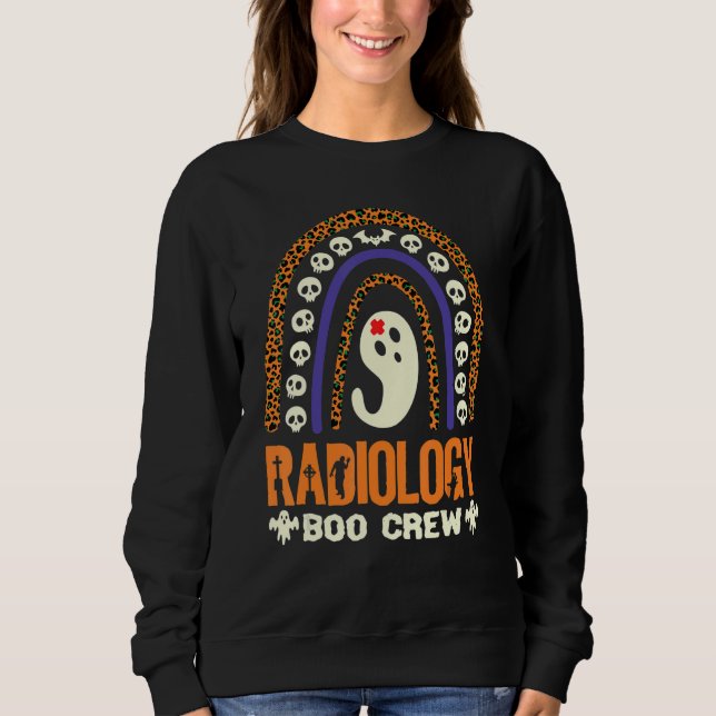Radiology Boo Crew Nurse Halloween Nurses Cute Gho Sweatshirt (Front)