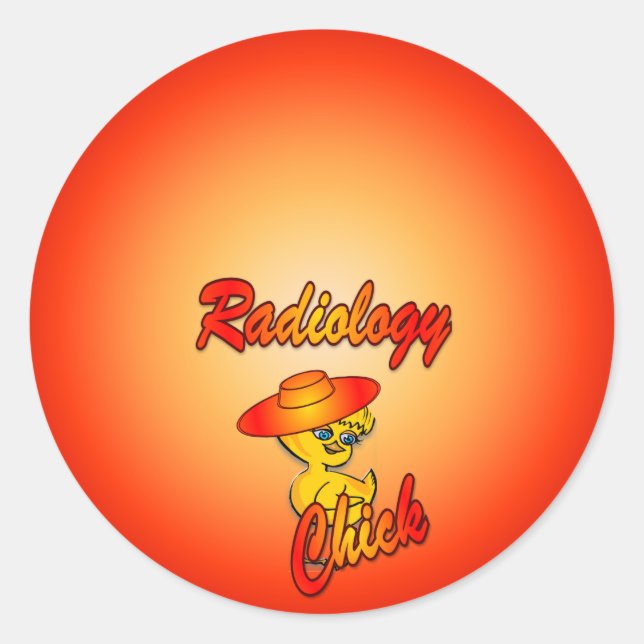 Radiology chick #5 sticker (Front)