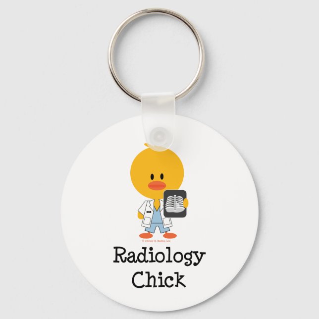 Radiology Chick Keychain
 Key Ring (Front)