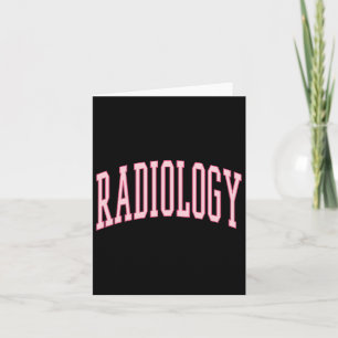 Radiology Cute Pink Preppy Nurse Ct Mri Rad Tech Card