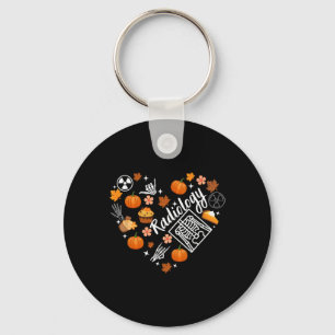 Radiology Fall Heart Xray Tech Autumn Pumpkin Than Key Ring