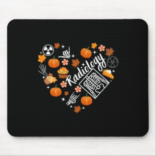 Radiology Fall Heart Xray Tech Autumn Pumpkin Than Mouse Pad