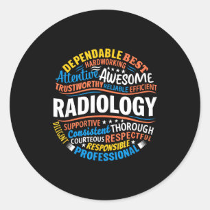 Radiology Funny Rad Tech Week Appreciation Radiolo Classic Round Sticker