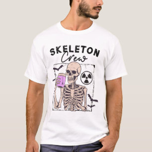 Radiology Halloween Xray Tech Skeleton Coffee Crew T-Shirt