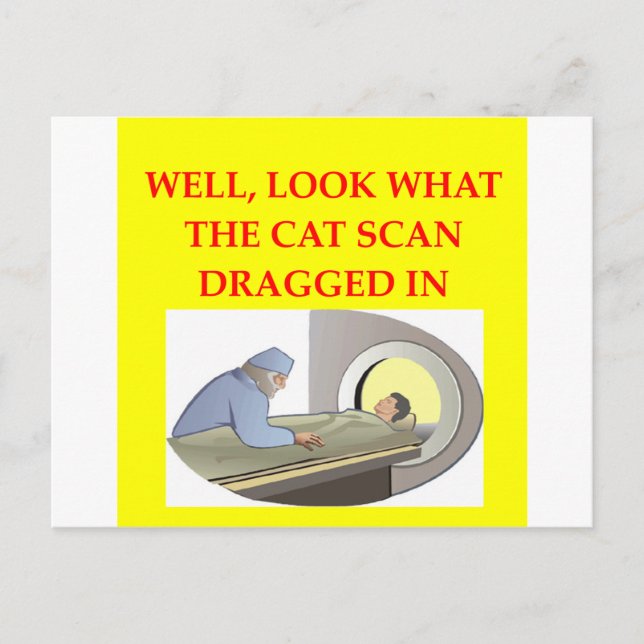 radiology joke postcard (Front)
