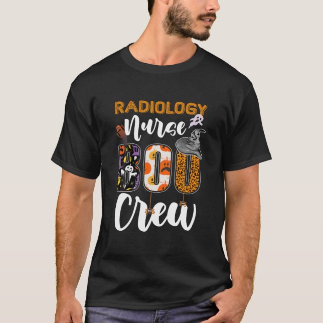 Radiology Nurse Boo Crew Funny RN Halloween Matchi T-Shirt (Front)