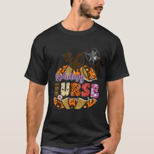 Radiology Nurse Halloween Pumpkin Leopard Nursing T-Shirt